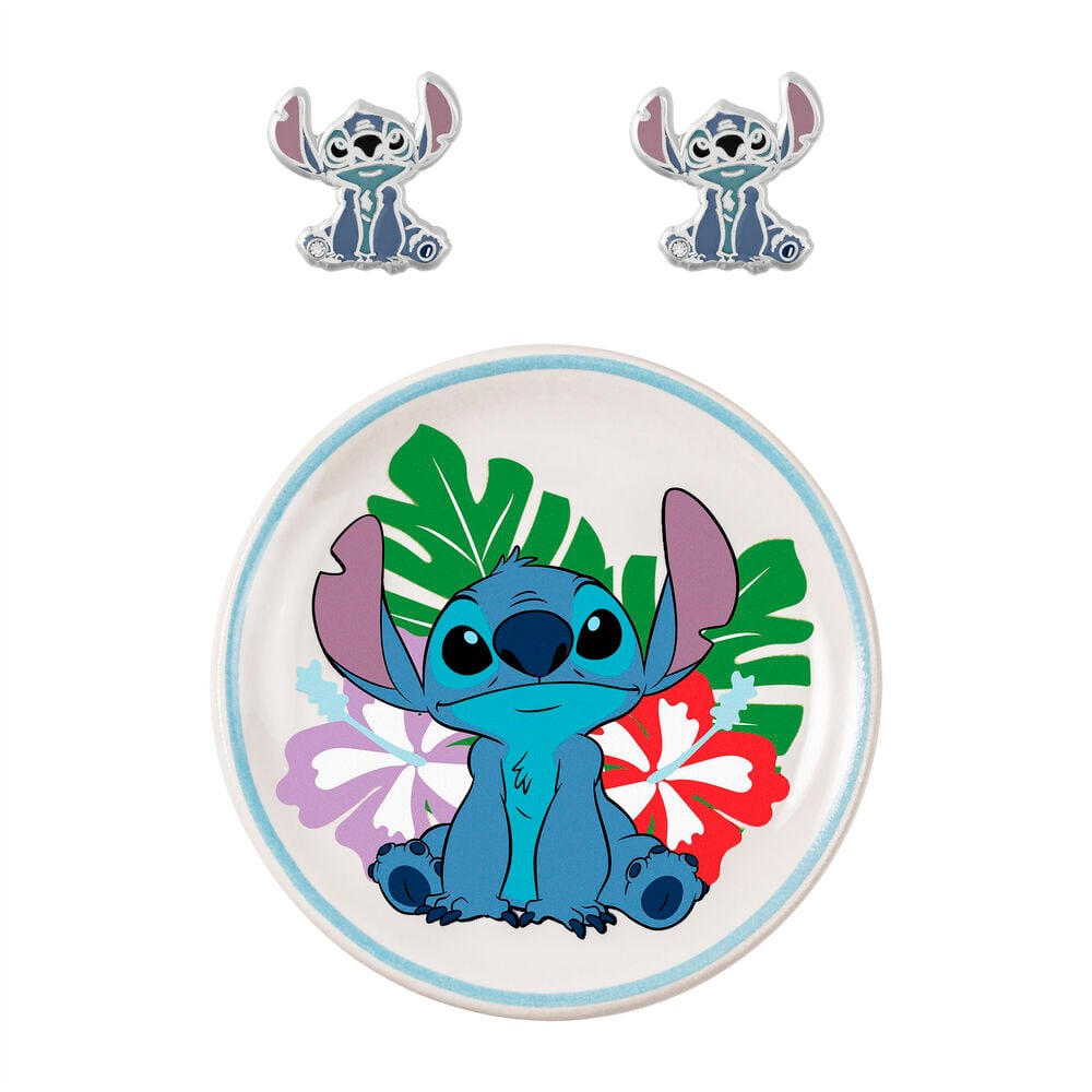 Stitch Disney plate earrings