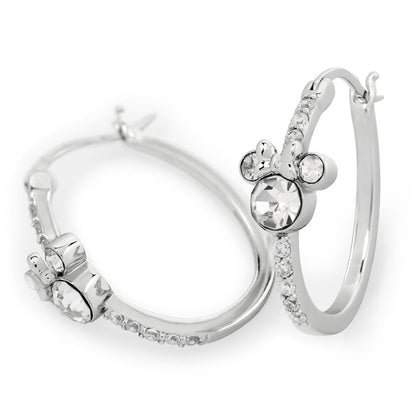 Minnie Mouse Disney Silver Hoop Earrings