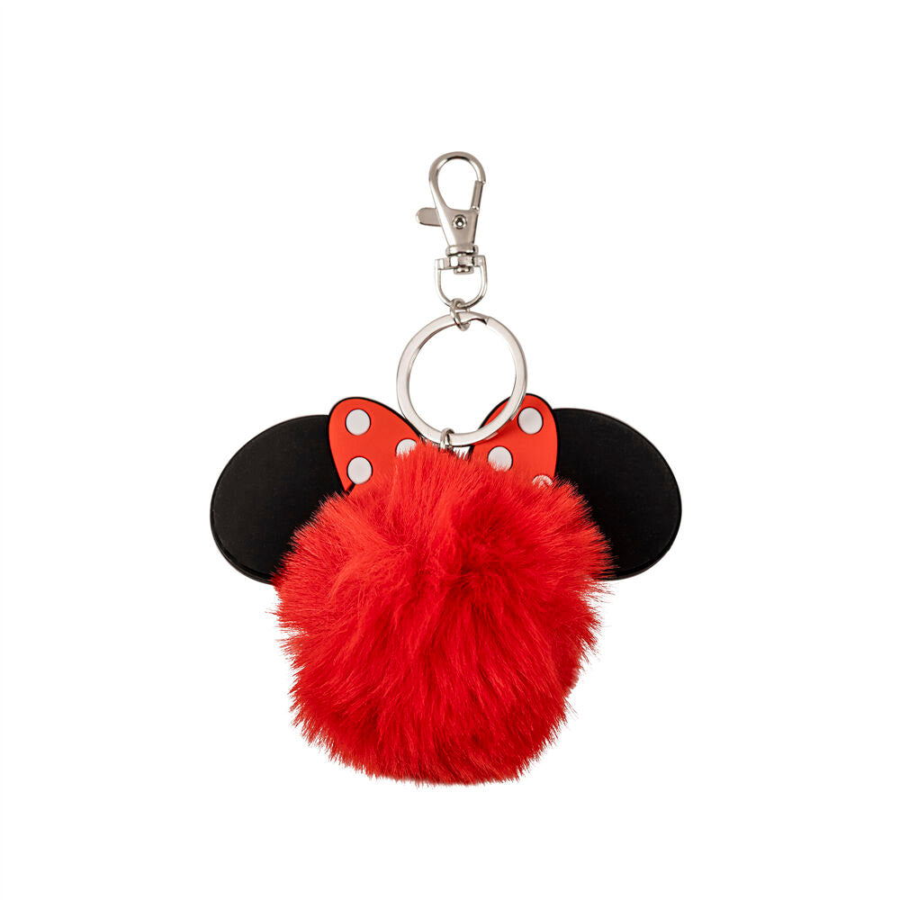 disney minnie mouse pompom keychain