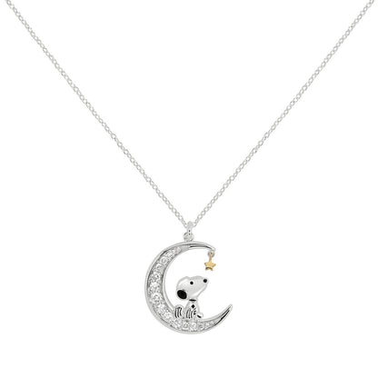 snoopy moon pendant