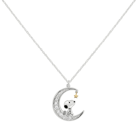 snoopy moon pendant