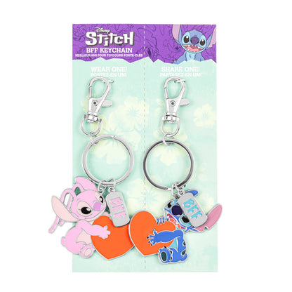 Juego de 2 llaveros de Disney de Ángel y Stitch