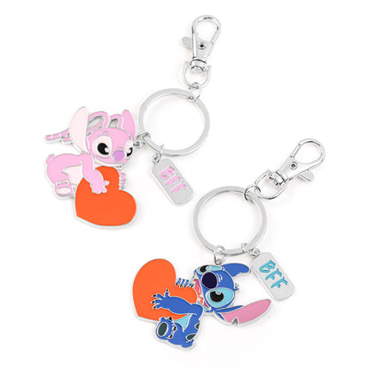 Juego de 2 llaveros de Disney de Ángel y Stitch