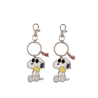 set of 2 snoopy keychains