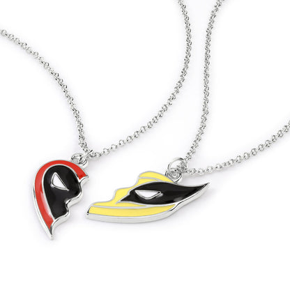 Conjunto de 2 pingentes do Deadpool e do Wolverine da Marvel