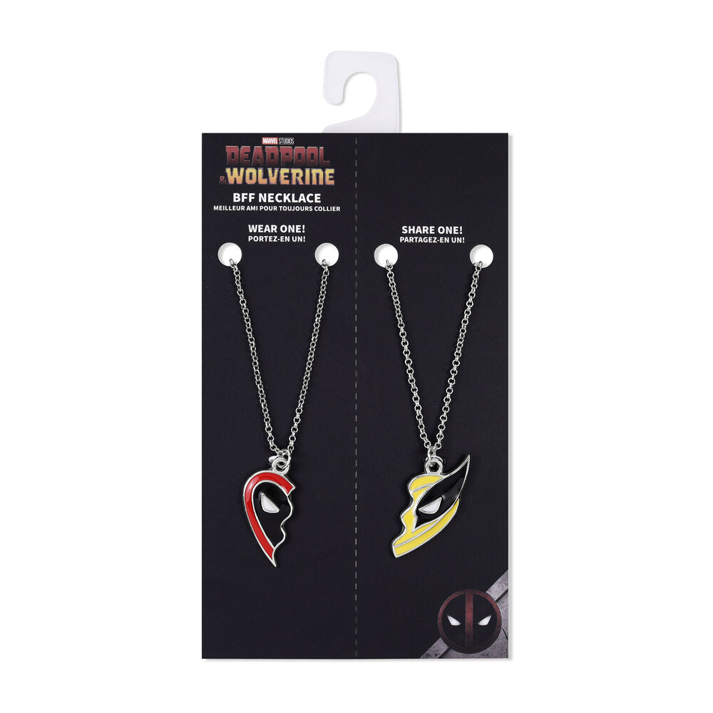 Conjunto de 2 pingentes do Deadpool e do Wolverine da Marvel