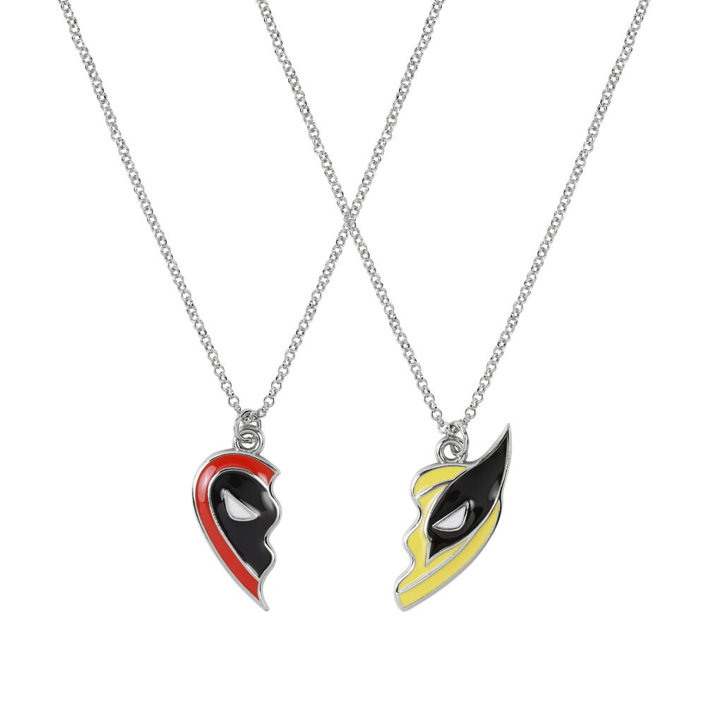 set of 2 deadpool pendants & wolverine marvel