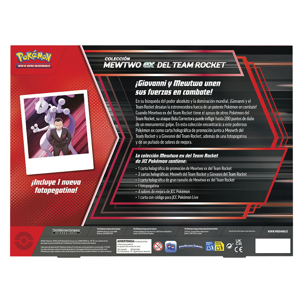 Mewtwo EX Team Rocket Together Pokémon Adventures Blister Pack (Spanish)