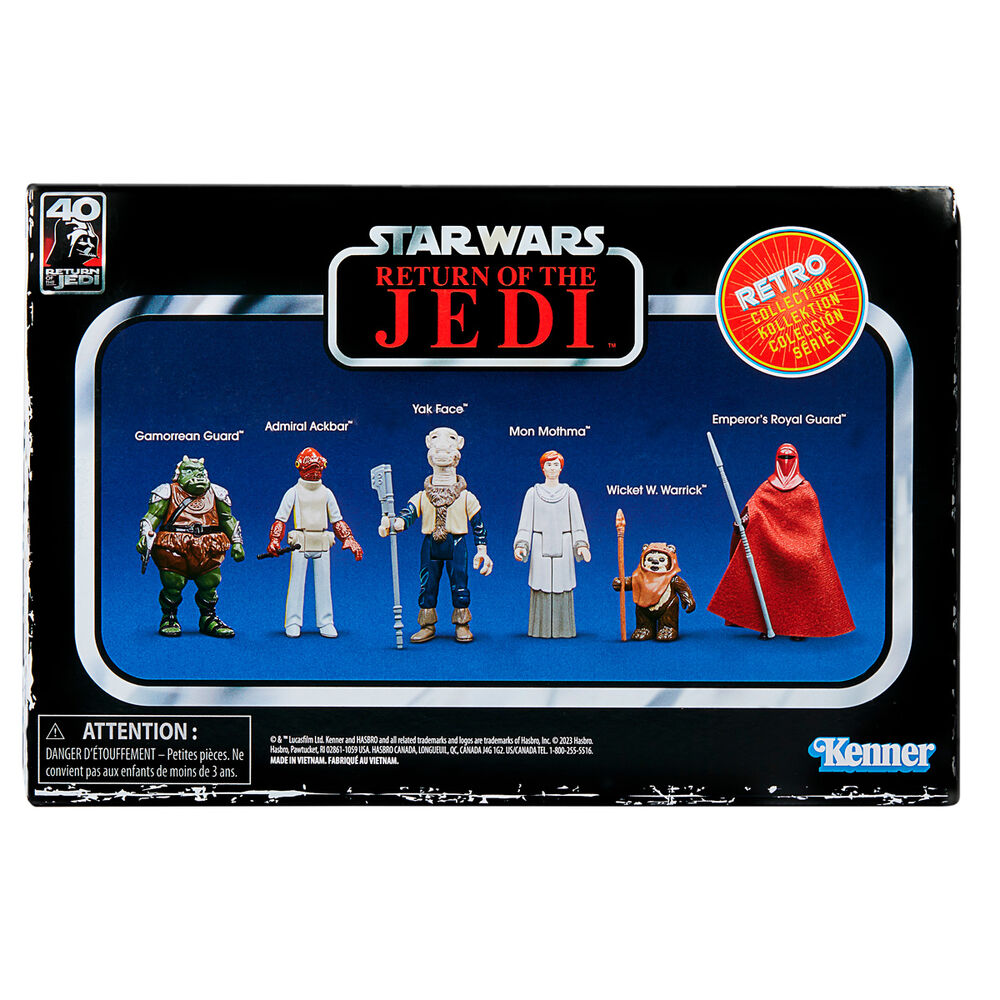 set of 6 retro star wars return of the jedi collectible figures  95cm  assorted