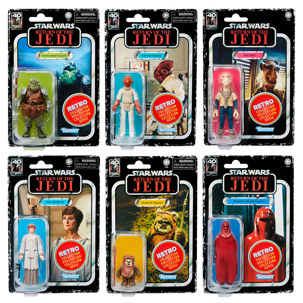 Lot de 6 figurines de collection rétro Star Wars Le Retour du Jedi 9 5 cm assorties