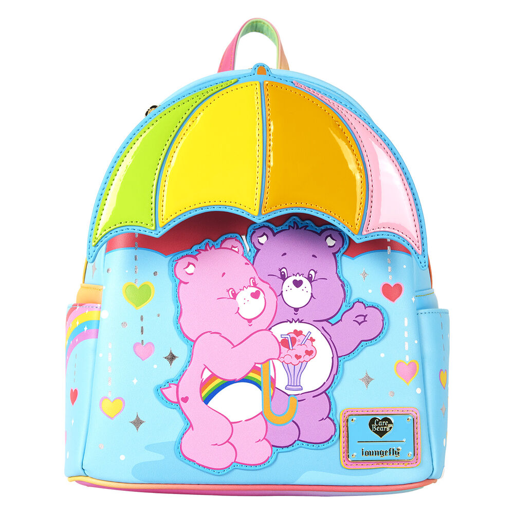 loungefly care bears rainbow backpack 26cm