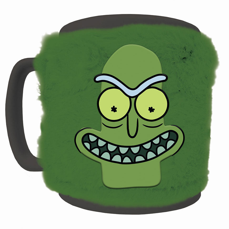 pickle rick and morty plush cover mug 440ml