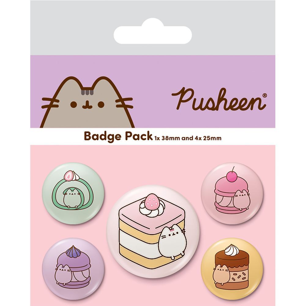 Set di 5 spille di Pusheen