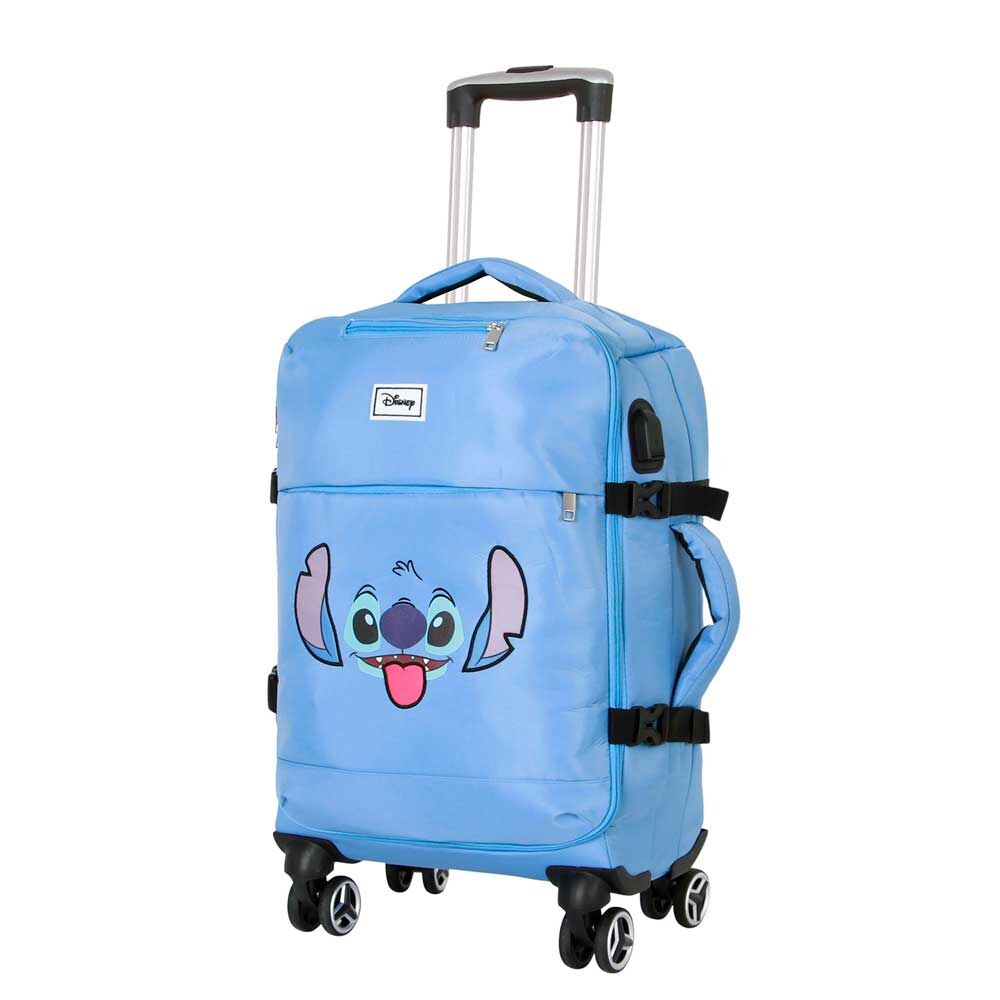 face stitch disney trolley suitcase 55cm