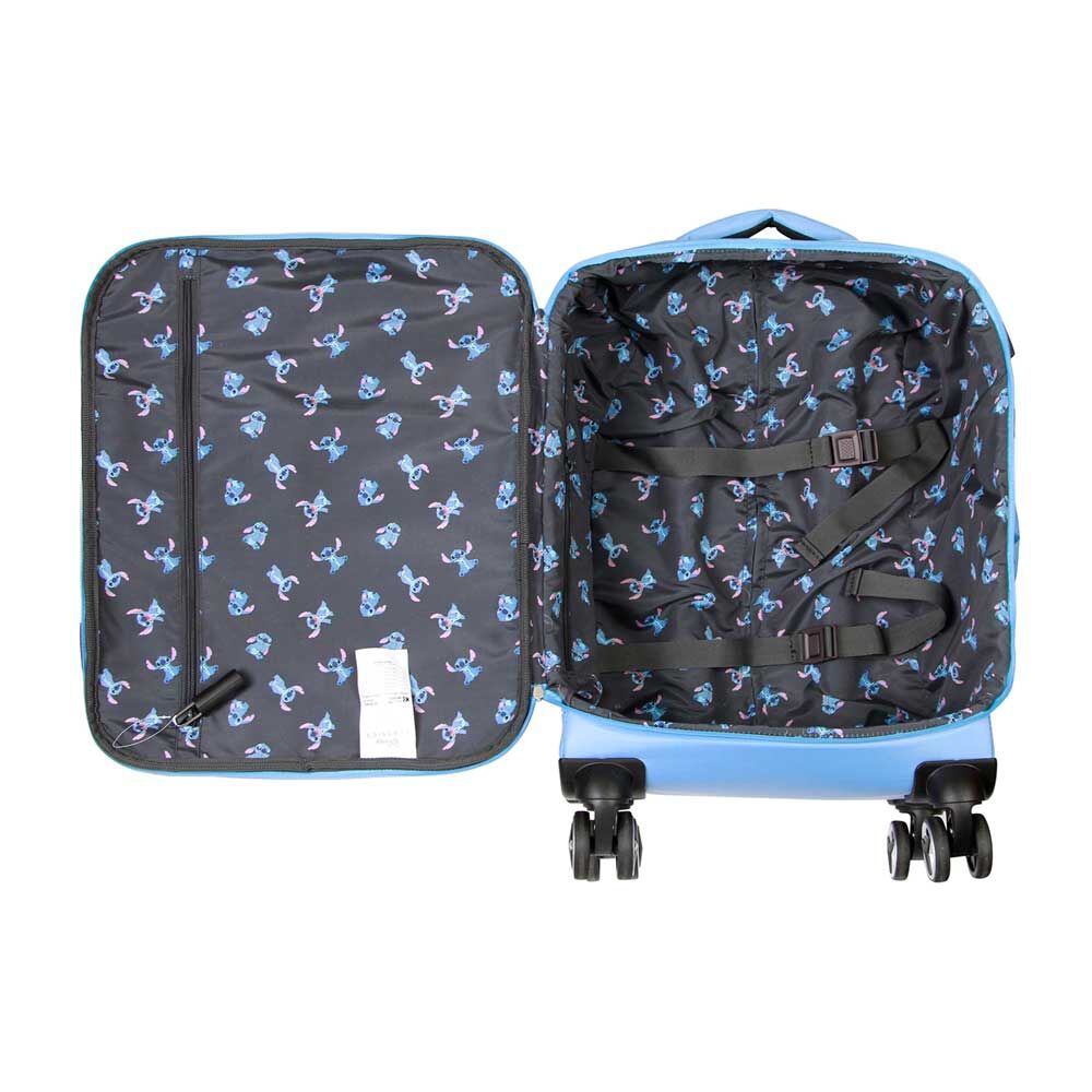 Maleta con ruedas de Disney con diseño de Stitch y Face 55 cm
