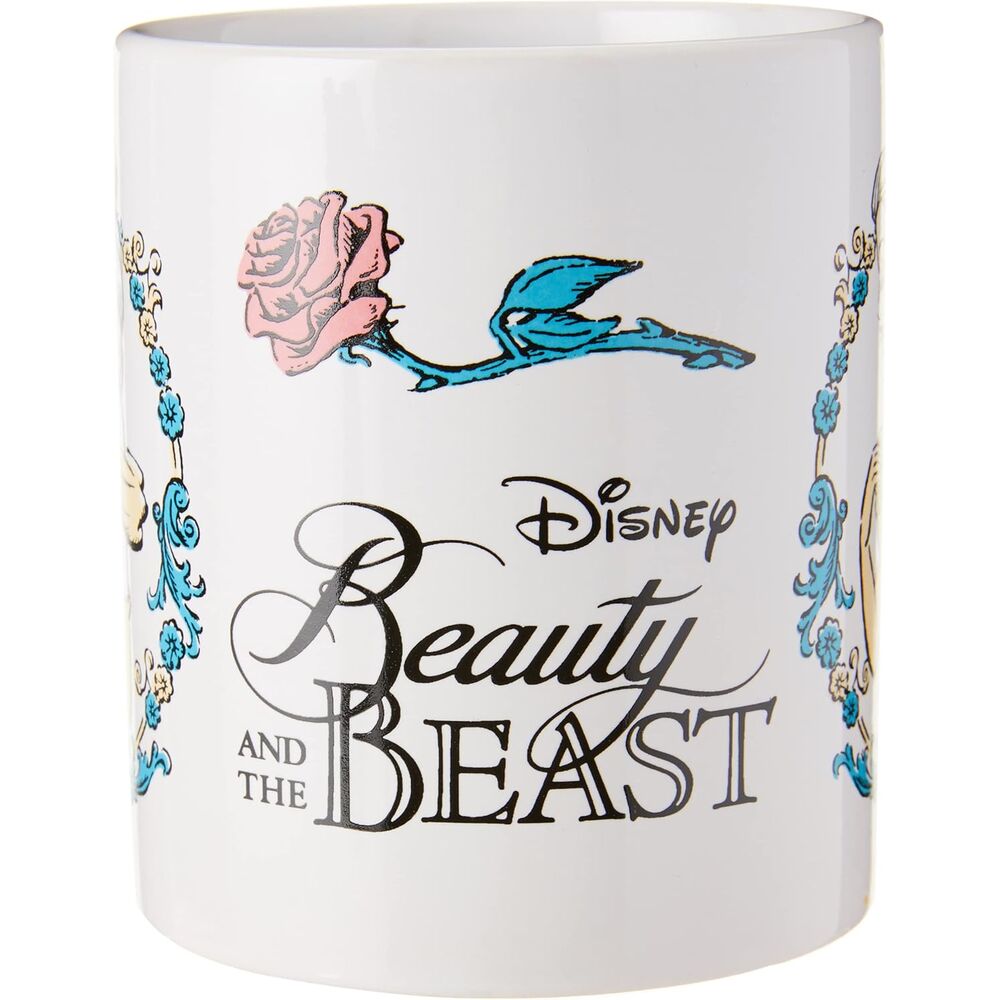 Conjunto Disney A Bela e a Fera: Caneca Chaveiro e Porta-Copos