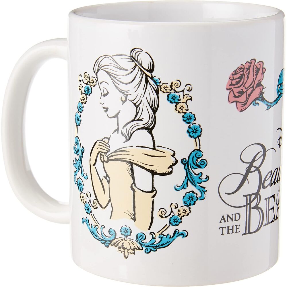 Conjunto Disney A Bela e a Fera: Caneca Chaveiro e Porta-Copos