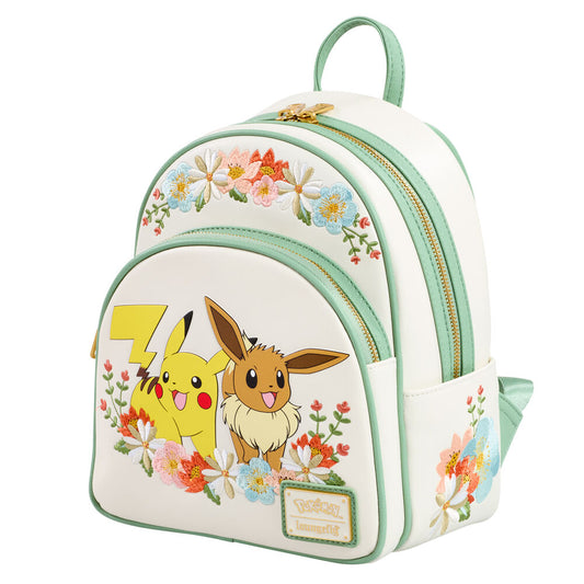Zaino floreale Pikachu ed Eevee Pokemon Loungefly