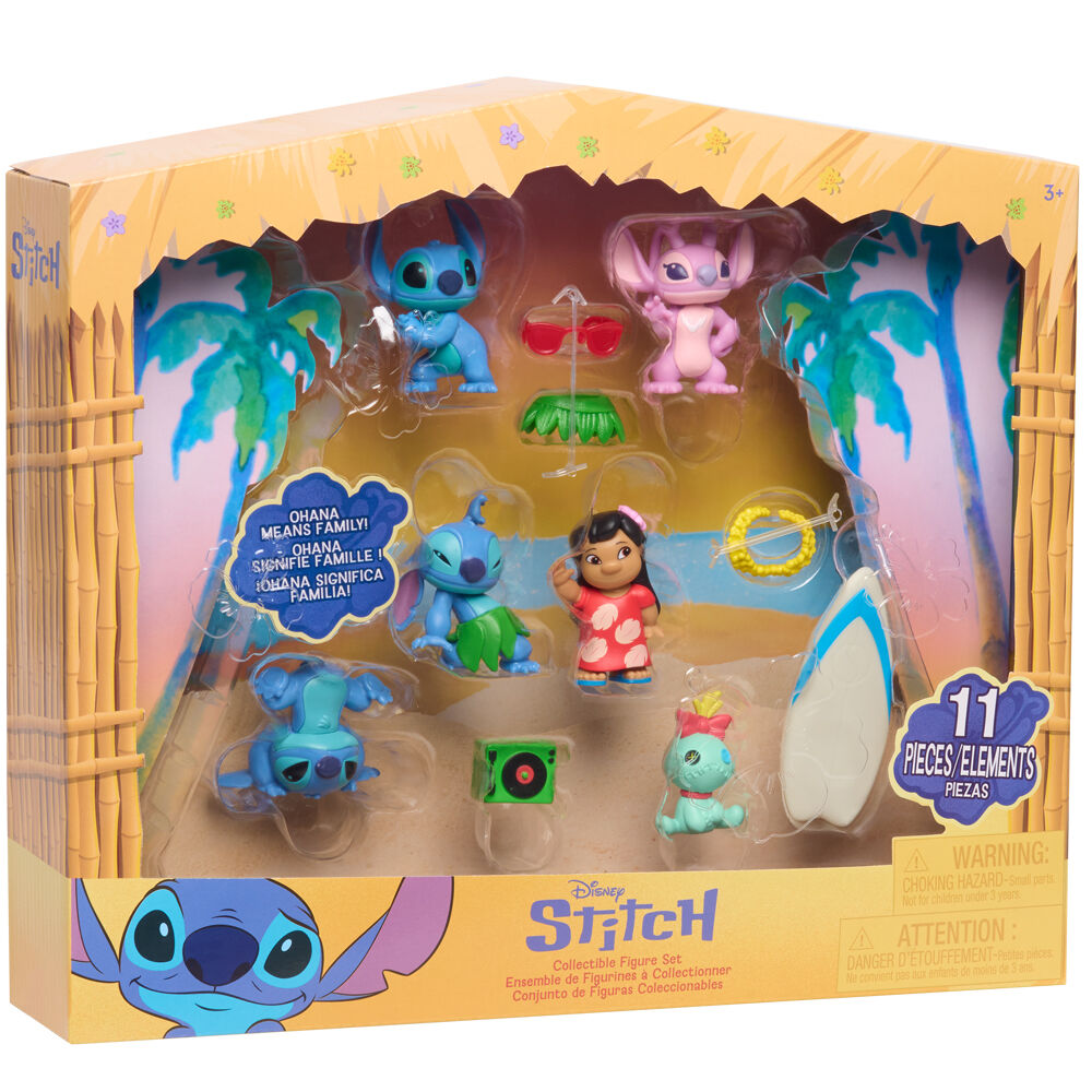 blister of 6 stitch disney figures 5cm