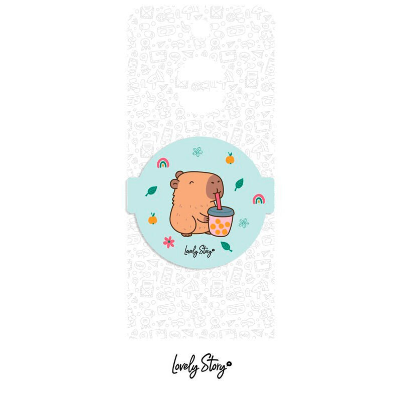 capybara bubble tea magnet