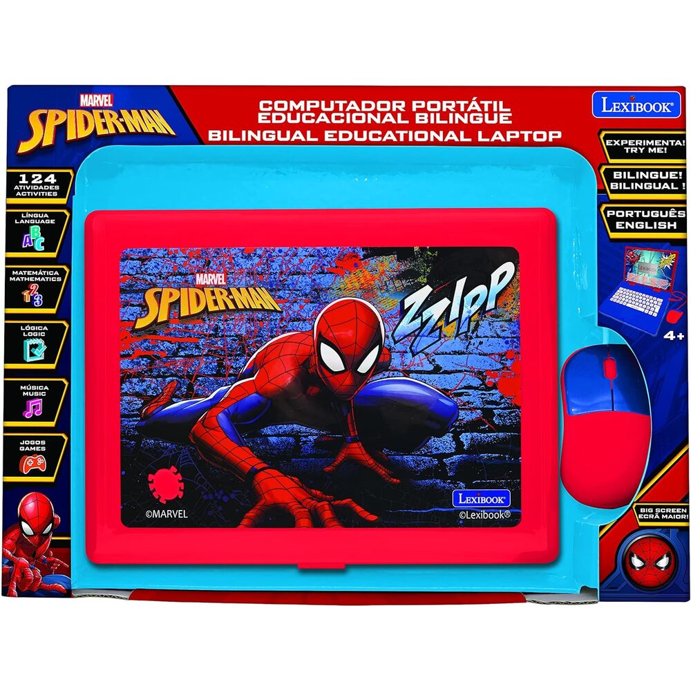 Spiderman Marvel educational laptop English Portuguese