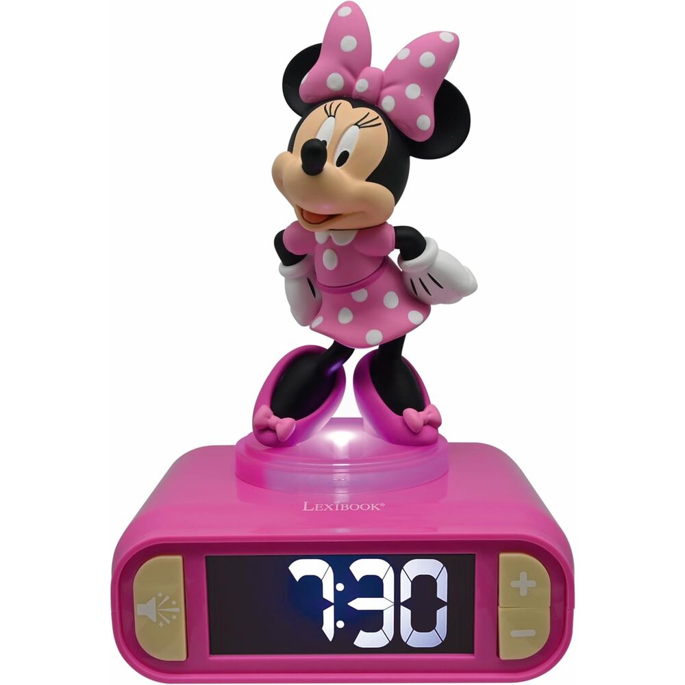 disney minnie mouse digital alarm clock with night light