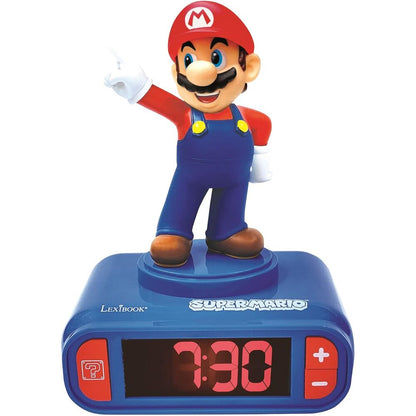 mario super mario bros digital alarm clock night light