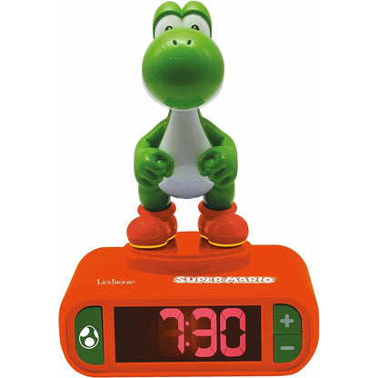 yoshi super mario bros digital alarm clock night light