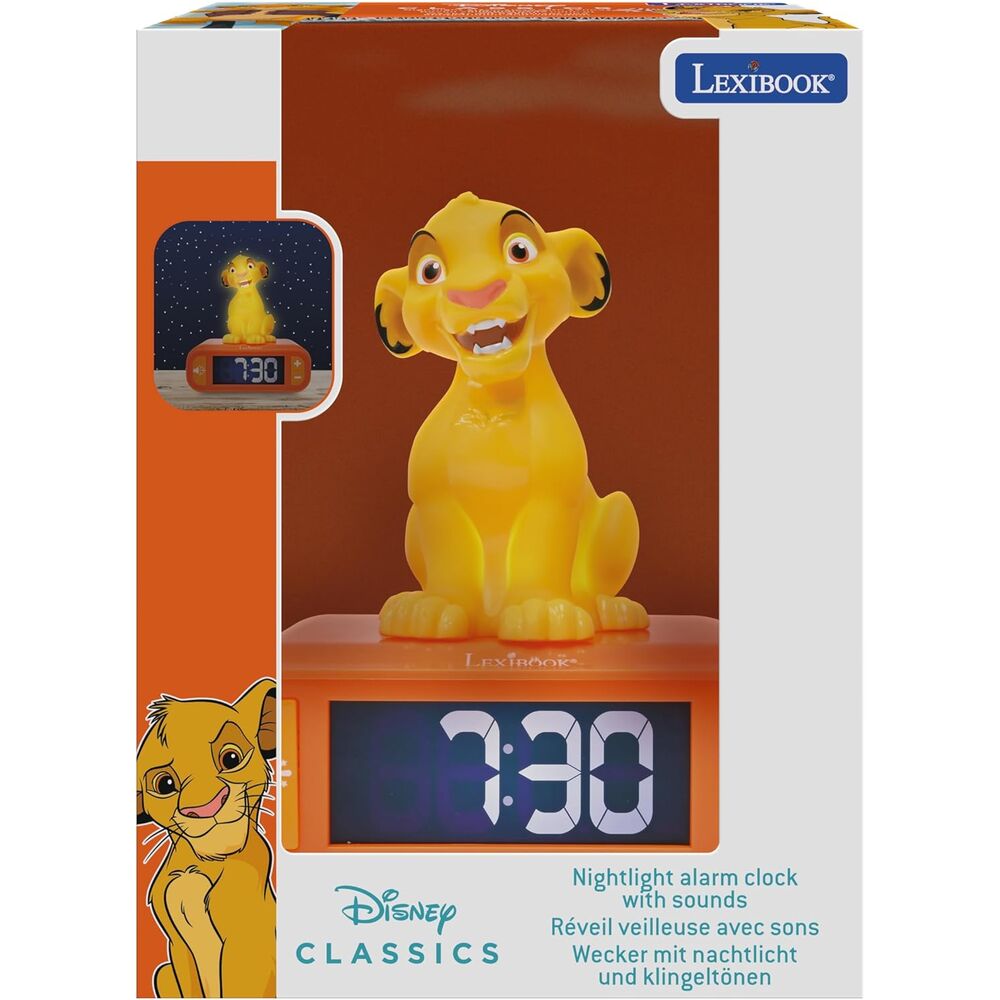 Simba The Lion King Disney Digital Alarm Clock Night Light