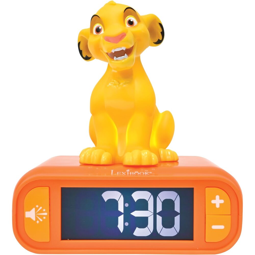 simba the lion king disney digital alarm clock night light