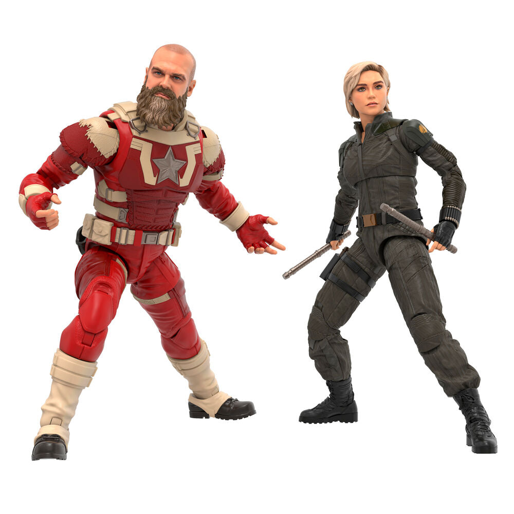 blister 2 figures yelena belova & red guardian thunderbolts marvel legends 15cm