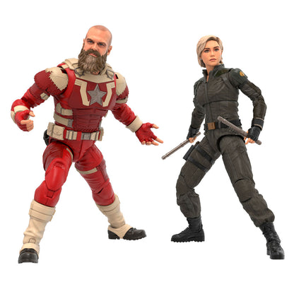 blister 2 figures yelena belova & red guardian thunderbolts marvel legends 15cm