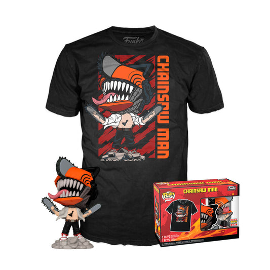 pop figure set & tee leaping chainsaw man