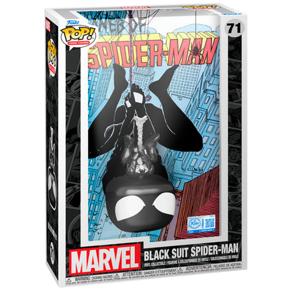pop figure comic cover spider man black suit spiderman
