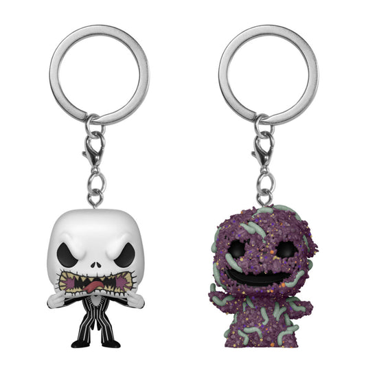 Confezione blister da 2 portachiavi Pocket POP Disney Nightmare Before Christmas Jack e Oogie Boogie