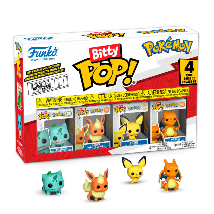 blister 4 bitty pop pokemon bulbasaur figures
