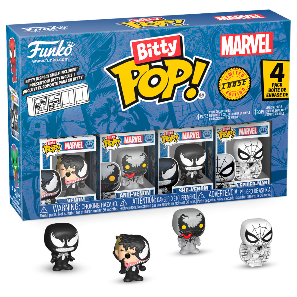 blister 4 figures bitty pop marvel spider man venom