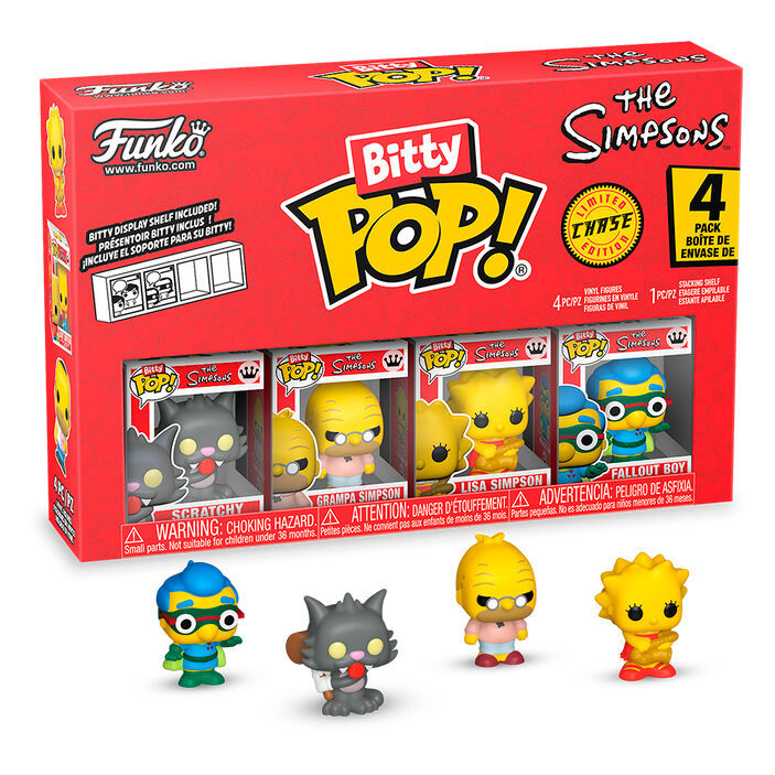 blister 4 figures bitty pop the simpsons scratchy