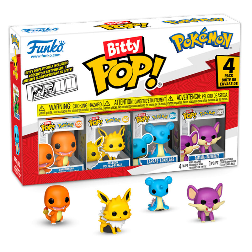 blister 4 bitty pop pokemon charmander figures