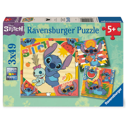 disney stitch puzzle 3x49pcs