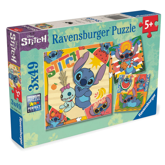 Disney Stitch Puzzle 3x49pcs