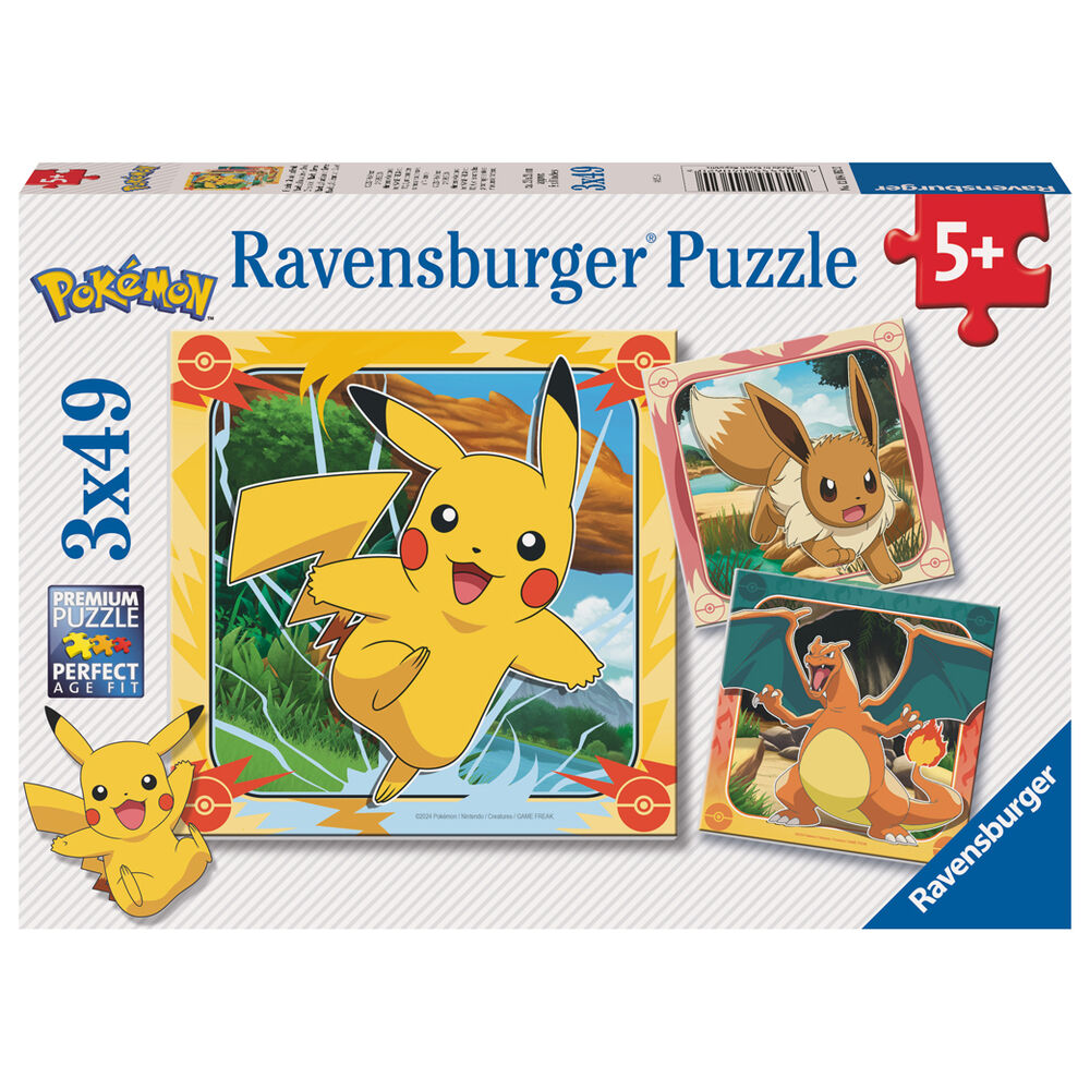 pokemon puzzle 3x49pcs