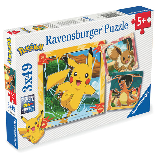 Quebra cabeça Pokémon 3x49 peças
