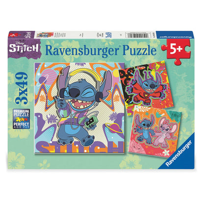 disney stitch puzzle 3x49pcs