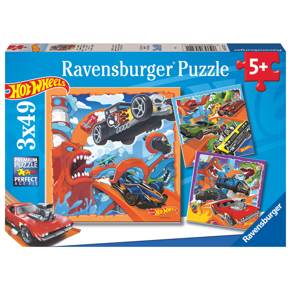 hot wheels puzzle 3x49pcs