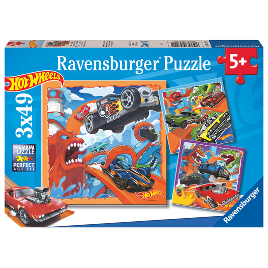 hot wheels puzzle 3x49pcs