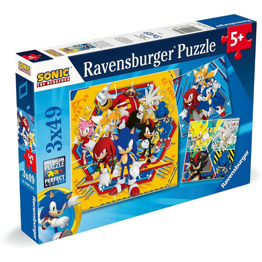 puzzle sonic the hedgehog 3x49pcs