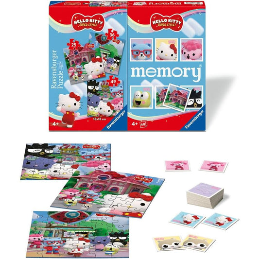 Multipack memory + 3 Hello Kitty puzzles