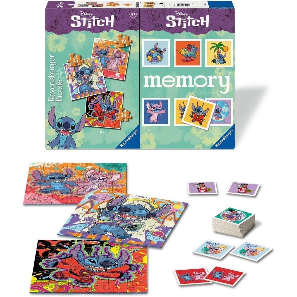 Multipack memory + 3 Stitch Disney puzzles