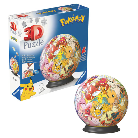Quebra cabeça 3D Pokémon com 72 peças